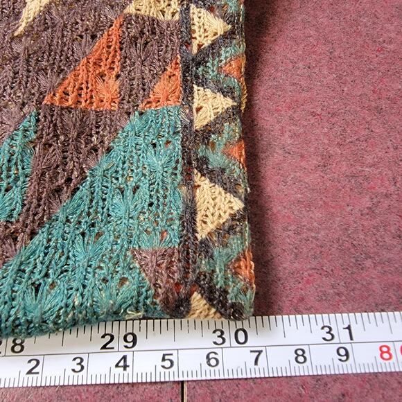 Western Aztec Native American Cropped Tunic Shirt Womens S Gossip Girl Cowgirl - Picture 8 of 11